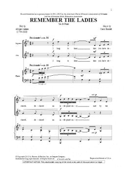 page one of Remember The Ladies (2-Part Choir)
