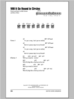 page one of Will It Go Round In Circles (Guitar Chords/Lyrics)