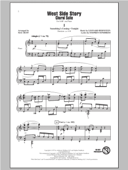 page one of West Side Story (Choral Suite) (arr. Mac Huff) (SAB Choir)