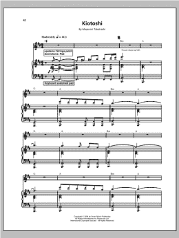 page one of Kiotoshi (Piano & Vocal)