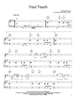 page one of Your Touch (Piano, Vocal & Guitar Chords (Right-Hand Melody))