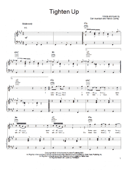 page one of Tighten Up (Piano, Vocal & Guitar Chords (Right-Hand Melody))