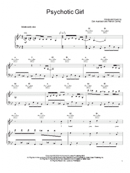 page one of Psychotic Girl (Piano, Vocal & Guitar Chords (Right-Hand Melody))