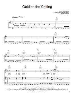 page one of Gold On The Ceiling (Piano, Vocal & Guitar Chords (Right-Hand Melody))