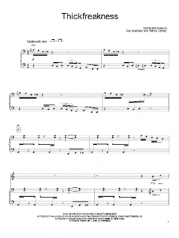 page one of Thickfreakness (Piano, Vocal & Guitar Chords (Right-Hand Melody))
