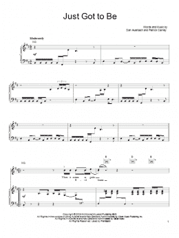 page one of Just Got To Be (Piano, Vocal & Guitar Chords (Right-Hand Melody))