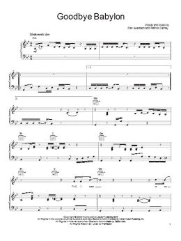 page one of Goodbye Babylon (Piano, Vocal & Guitar Chords (Right-Hand Melody))