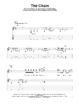 page one of The Chain (Guitar Tab (Single Guitar))
