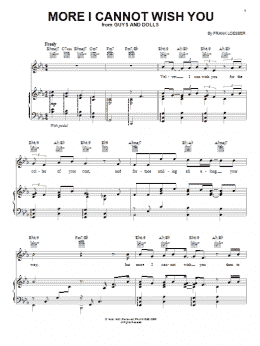 page one of More I Cannot Wish You (Piano, Vocal & Guitar Chords (Right-Hand Melody))