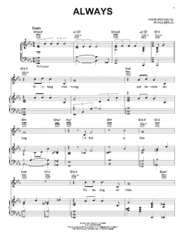 page one of Always (Piano, Vocal & Guitar Chords (Right-Hand Melody))