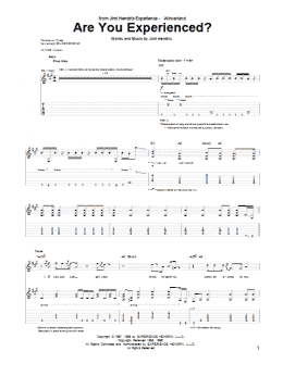 page one of Are You Experienced? (Guitar Tab)