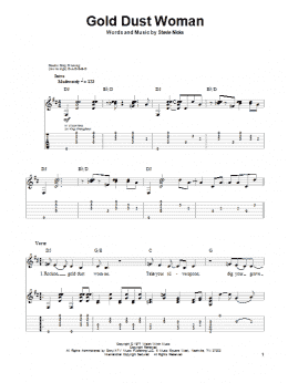 page one of Gold Dust Woman (Guitar Tab (Single Guitar))