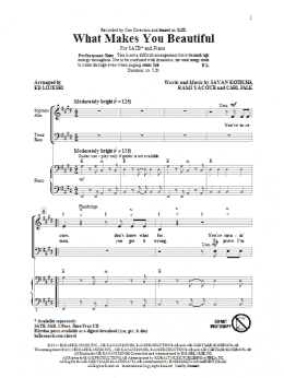 page one of What Makes You Beautiful (SATB Choir)