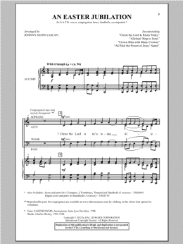 page one of All Hail The Power Of Jesus' Name (SATB Choir)