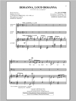 page one of Hosanna, Loud Hosanna (SATB Choir)