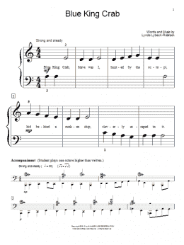 page one of Blue King Crab (Educational Piano)