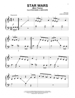page one of Star Wars (Main Theme) (Beginning Piano Solo)
