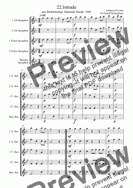page one of 22.Intrade  Saxophonquintett