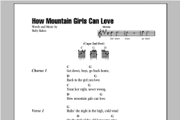 page one of How Mountain Girls Can Love (Guitar Chords/Lyrics)
