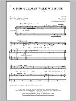 page one of O For A Closer Walk With Thee (SATB Choir)