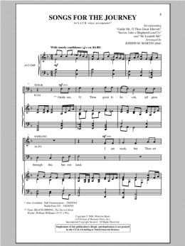 page one of Songs For The Journey (SATB Choir)