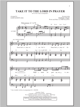page one of Take It To The Lord In Prayer (with Somebody's Prayin') (SATB Choir)