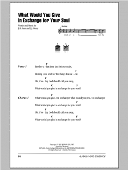 page one of What Would You Give In Exchange For Your Soul (Guitar Chords/Lyrics)