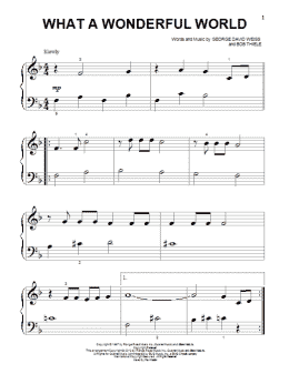 page one of What A Wonderful World (Big Note Piano)