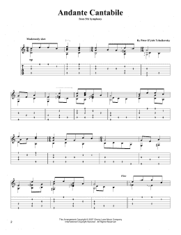 page one of Andante Cantabile (Solo Guitar)