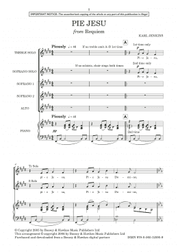 page one of Pie Jesu (SSA Choir)