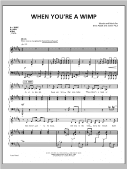 page one of When You're A Wimp (Piano & Vocal)