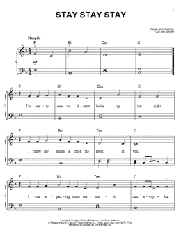 page one of Stay Stay Stay (Easy Piano)