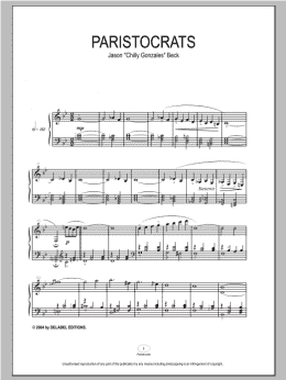 page one of Paristocrats (Piano Solo)