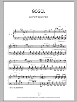 page one of Gogol (Piano Solo)
