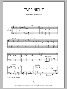page one of Over Night (Piano Solo)
