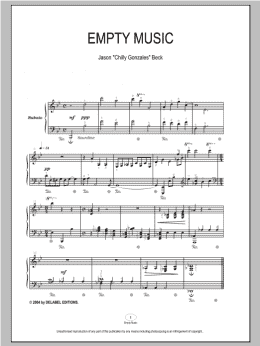 page one of Empty Music (Piano Solo)