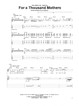 page one of For A Thousand Mothers (Guitar Tab)