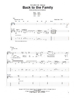 page one of Back To The Family (Guitar Tab)
