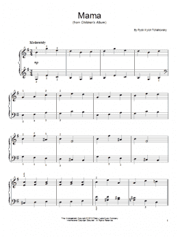 page one of Mama (Easy Piano)