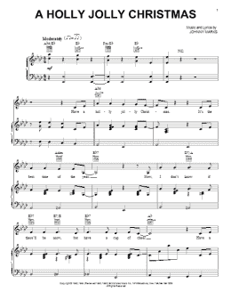 page one of A Holly Jolly Christmas (Piano, Vocal & Guitar Chords (Right-Hand Melody))