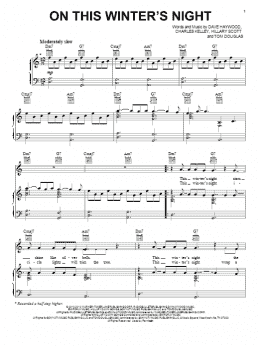 page one of On This Winter's Night (Piano, Vocal & Guitar Chords (Right-Hand Melody))