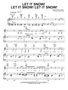 page one of Let It Snow! Let It Snow! Let It Snow! (Piano, Vocal & Guitar Chords (Right-Hand Melody))