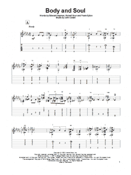 page one of Body And Soul (Solo Guitar)