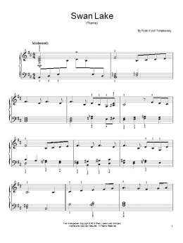 page one of Theme From Swan Lake (Easy Piano)