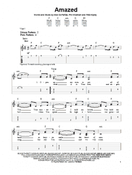 page one of Amazed (Easy Guitar Tab)