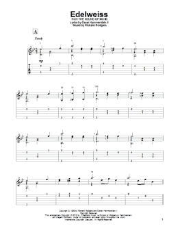 page one of Edelweiss (Solo Guitar)