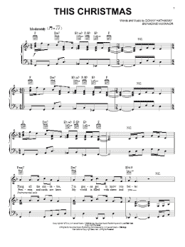 page one of This Christmas (Piano, Vocal & Guitar Chords (Right-Hand Melody))