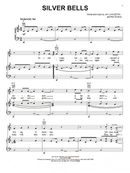 page one of Silver Bells (Piano, Vocal & Guitar Chords (Right-Hand Melody))