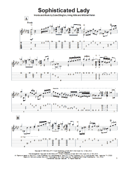 page one of Sophisticated Lady (Solo Guitar)