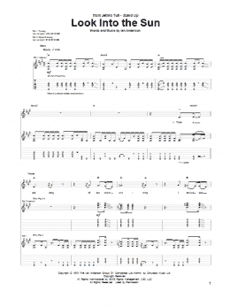 page one of Look Into The Sun (Guitar Tab)